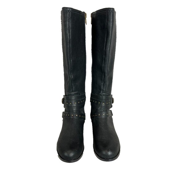 Ugg Australia Women Black Leather Riding Style Fashion Boots Size 5 F29013G - Picture 4 of 12